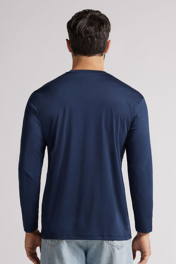 Bluză cu mâneci lungi din bumbac mercerizat premium Bluză cu mâneci lungi din bumbac mercerizat premium