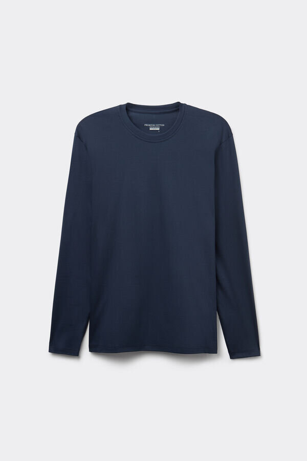Bluză cu mâneci lungi din bumbac mercerizat premium Bluză cu mâneci lungi din bumbac mercerizat premium
