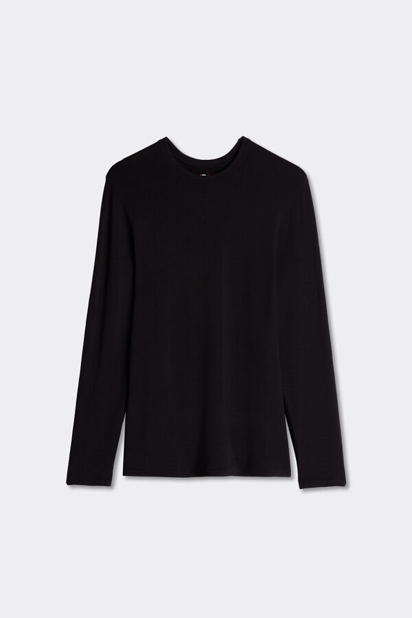 Bluză cu mâneci lungi din modal și cașmir Bluză cu mâneci lungi din modal și cașmir