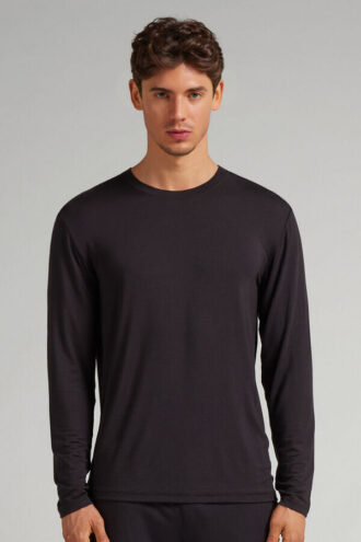 Bluză cu mâneci lungi din mătase moale