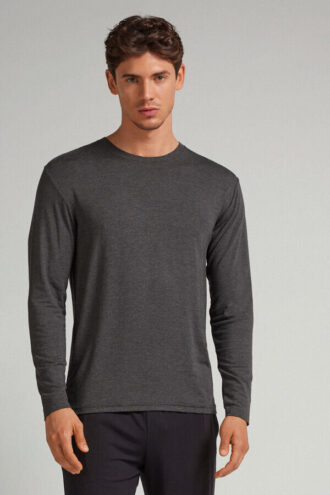 Bluză cu mâneci lungi din mătase moale