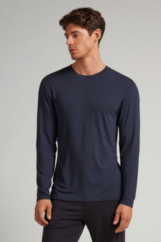 Bluză cu mâneci lungi din mătase moale