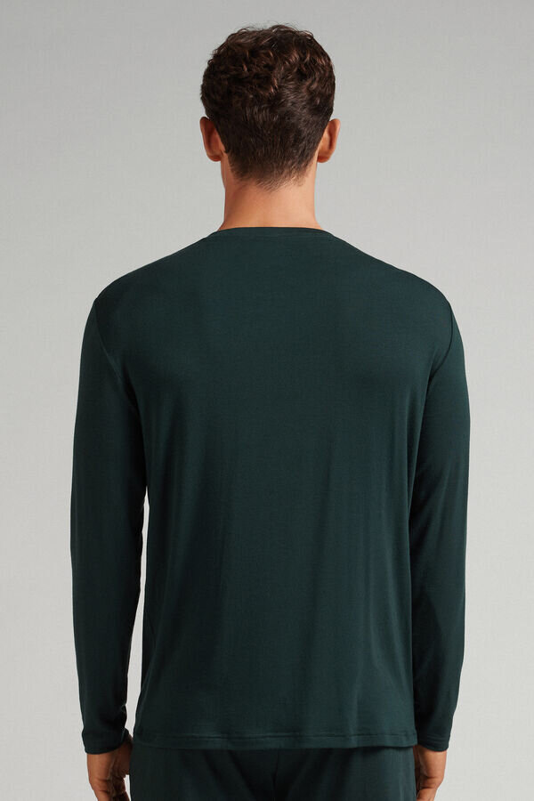 Bluză cu mâneci lungi din mătase moale Bluză cu mâneci lungi din mătase moale