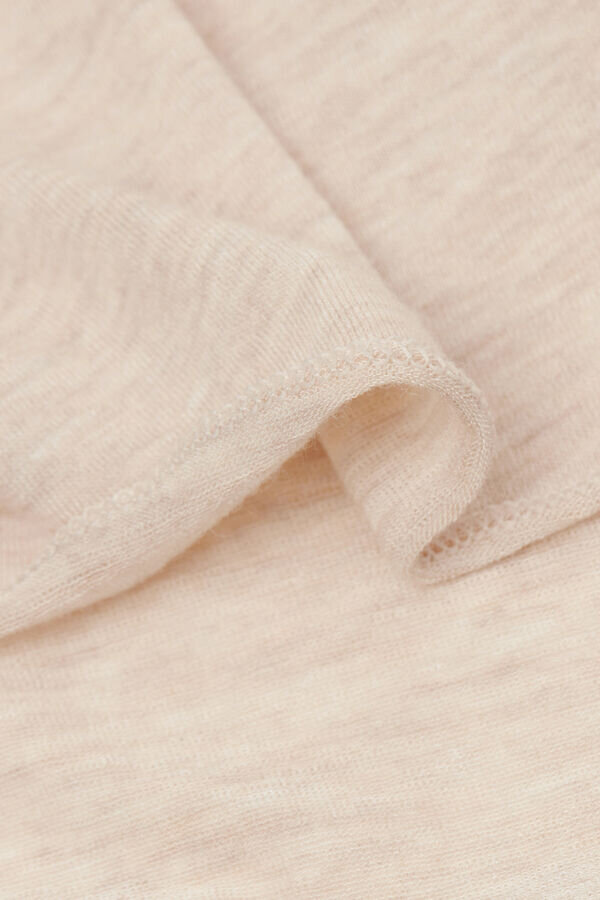 Bluză cu mâneci lungi și decolteu rotund din modal ultraleger cu cașmir Bluză cu mâneci lungi și decolteu rotund din modal ultraleger cu cașmir