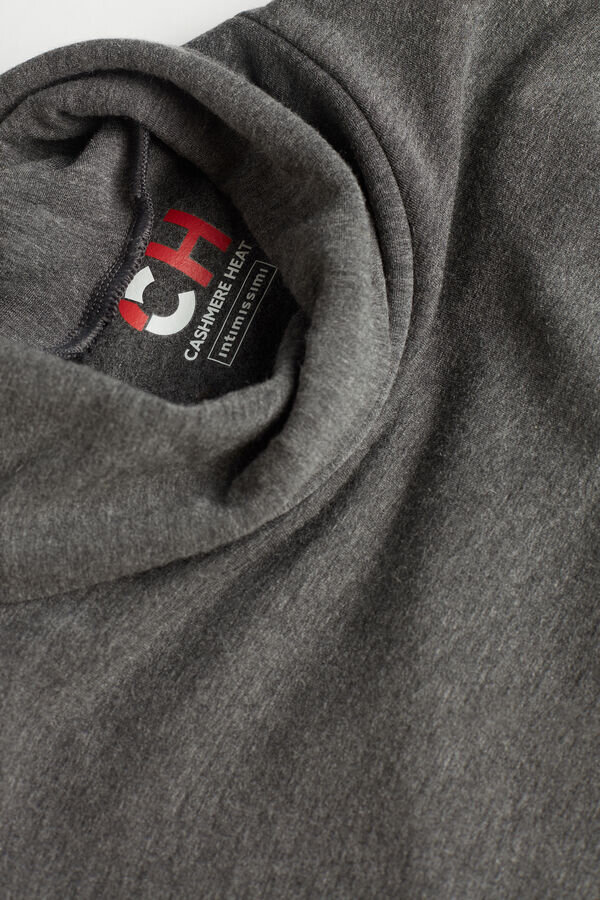 Bluză cu mâneci lungi și guler înalt din modal și cașmir Bluză cu mâneci lungi și guler înalt din modal și cașmir