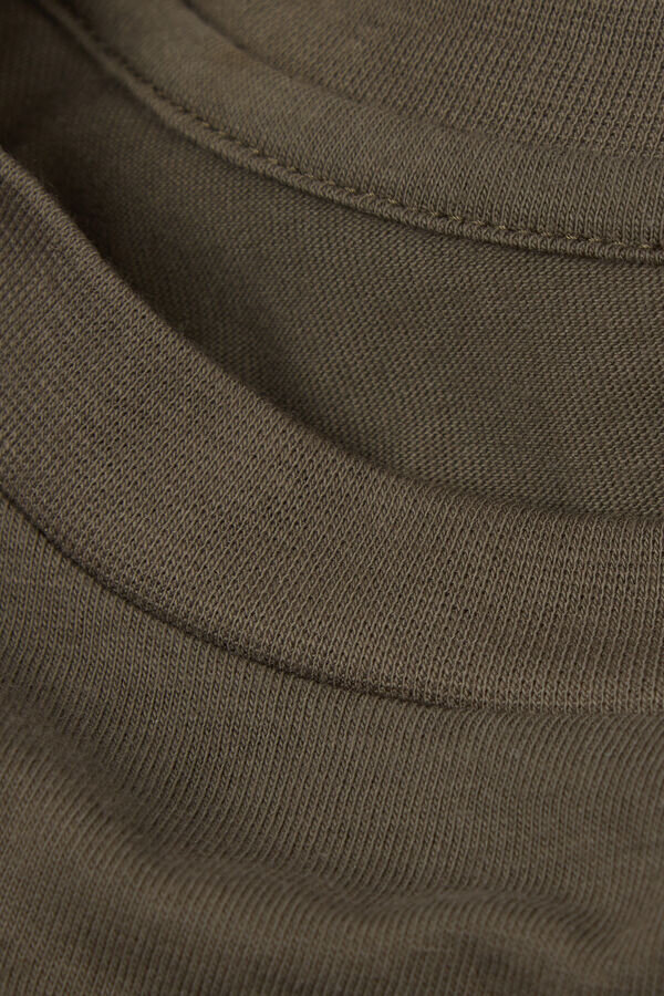 Bluză cu mâneci scurte și croi drept din bumbac Bluză cu mâneci scurte și croi drept din bumbac