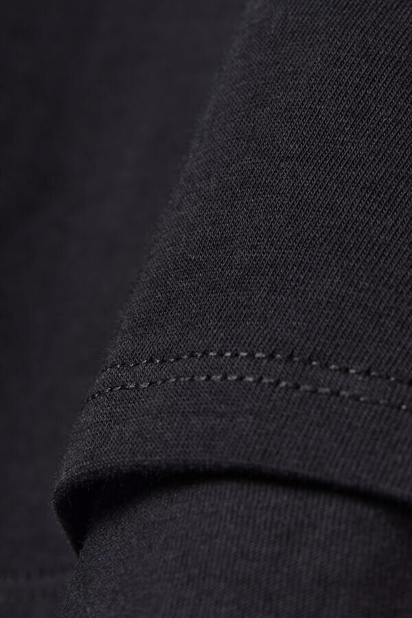 Bluză cu mâneci scurte și croi drept din bumbac Bluză cu mâneci scurte și croi drept din bumbac