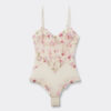 Body din tul și Lace Bodysuit cu imprimeu Pretty Flowers Body din tul și Lace Bodysuit cu imprimeu Pretty Flowers