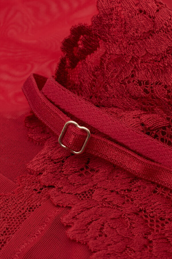 Body din tul și Lace Bodysuit Pretty Flowers Body din tul și Lace Bodysuit Pretty Flowers