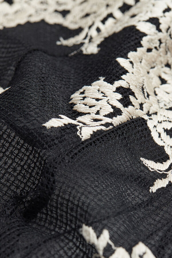 Body din tul și Lace Bodysuit Pretty Flowers Body din tul și Lace Bodysuit Pretty Flowers