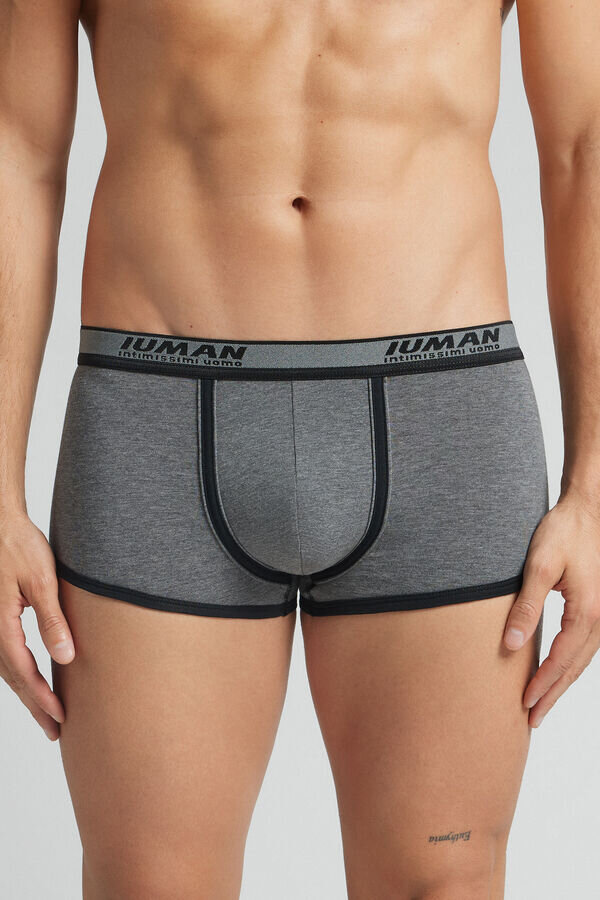 Boxeri din bumbac de calitate superioară cu logo Boxeri din bumbac de calitate superioară cu logo