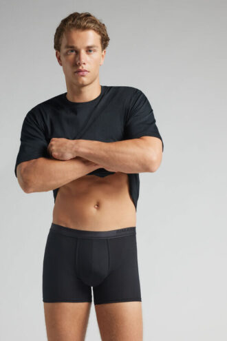 Boxeri din bumbac mercerizat premium cu logo