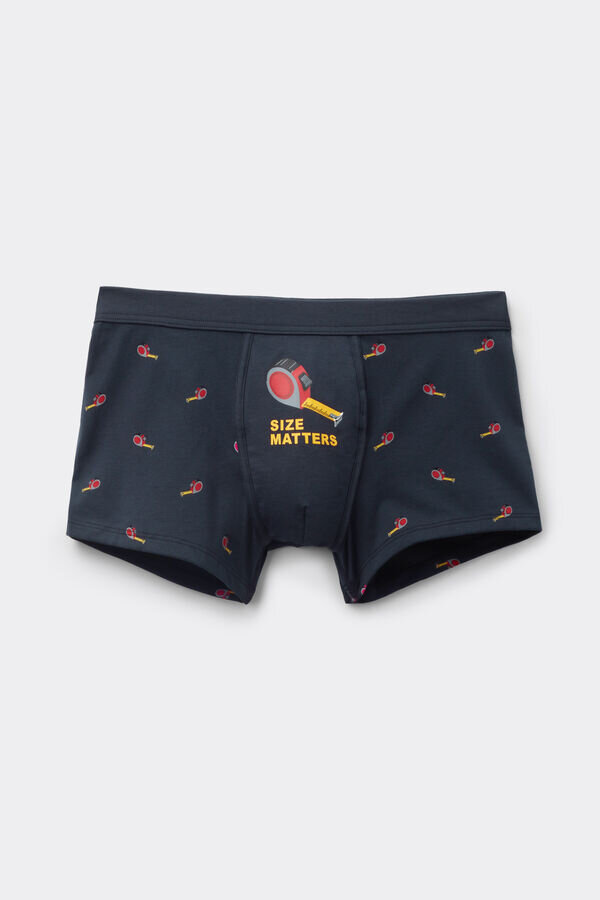 Boxeri din bumbac superior cu imprimeu Size Matters Boxeri din bumbac superior cu imprimeu Size Matters