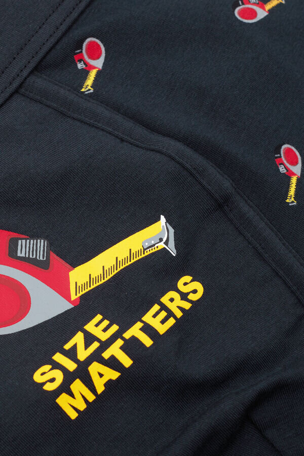 Boxeri din bumbac superior cu imprimeu Size Matters Boxeri din bumbac superior cu imprimeu Size Matters