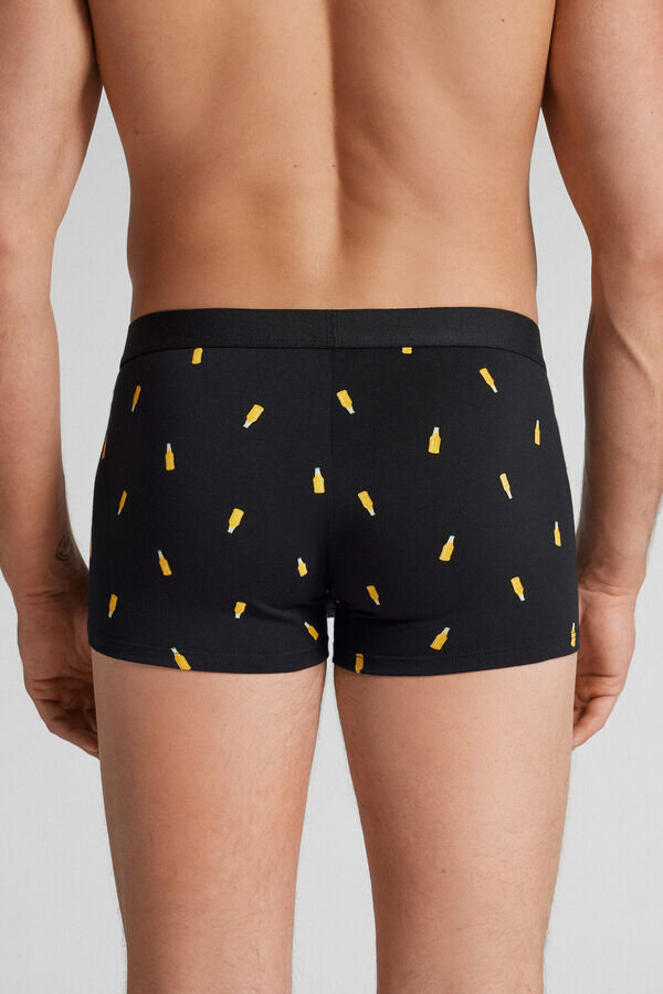 Boxeri din bumbac superior cu imprimeu sticle de bere Boxeri din bumbac superior cu imprimeu sticle de bere