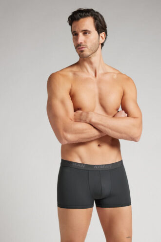 Boxeri din microfibră cu logo Boxeri din microfibră cu logo