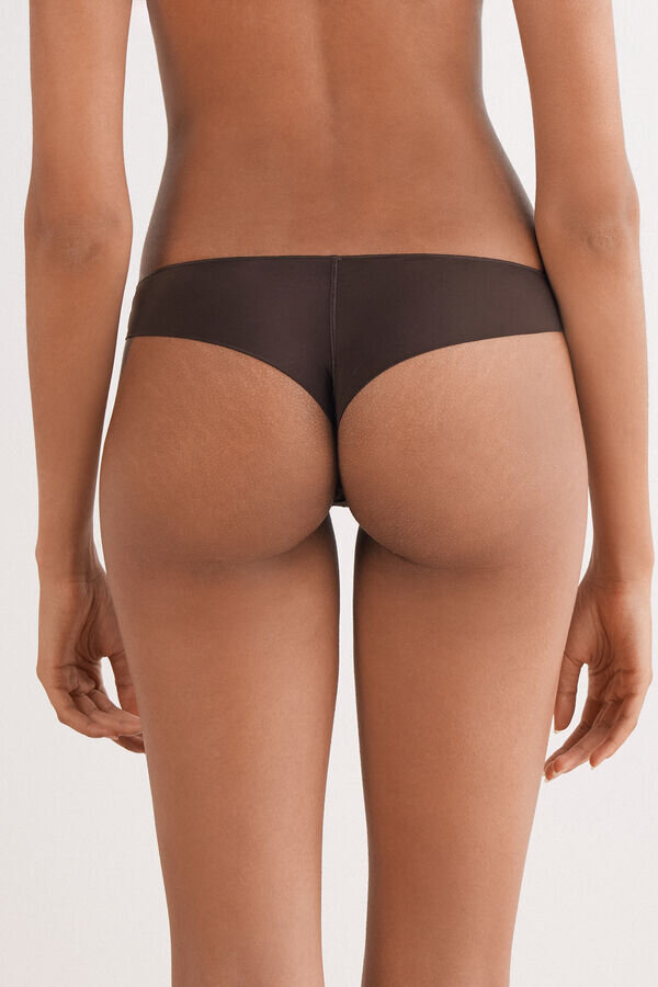 Chiloți Brazilian din microfibră și dantelă Chiloți Brazilian din microfibră și dantelă