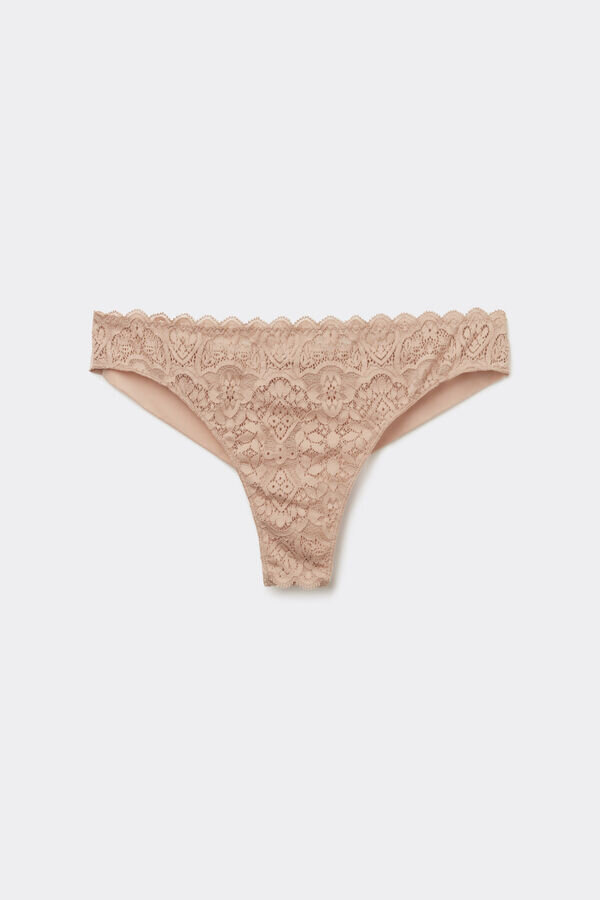 Chiloți Brazilian din microfibră și dantelă Chiloți Brazilian din microfibră și dantelă