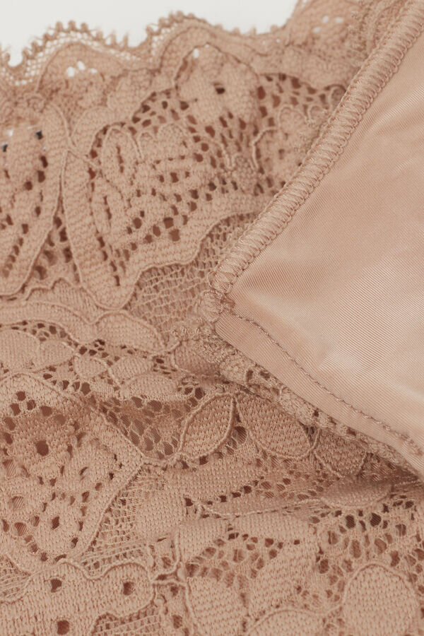 Chiloți Brazilian din microfibră și dantelă Chiloți Brazilian din microfibră și dantelă