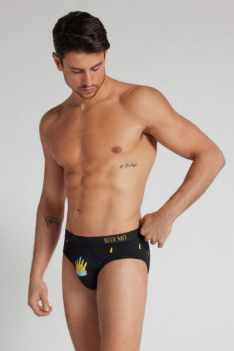 Chiloți din bumbac superior cu imprimeu sticle de bere