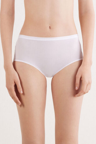 Chiloți din microfibră și dantelă cu talie înaltă