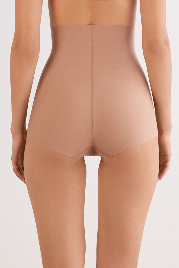 Chiloți hipster din bumbac cu talie înaltă și efect ușor modelator Chiloți hipster din bumbac cu talie înaltă și efect ușor modelator