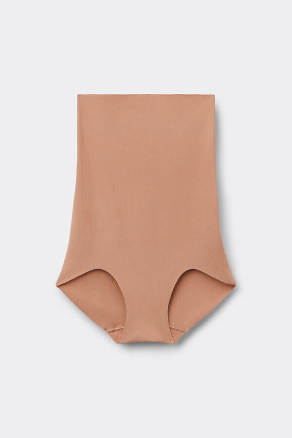 Chiloți hipster din bumbac cu talie înaltă și efect ușor modelator Chiloți hipster din bumbac cu talie înaltă și efect ușor modelator