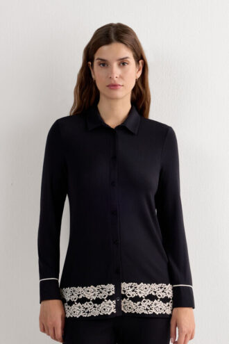 Cămașă cu nasturi Pretty Flowers din modal