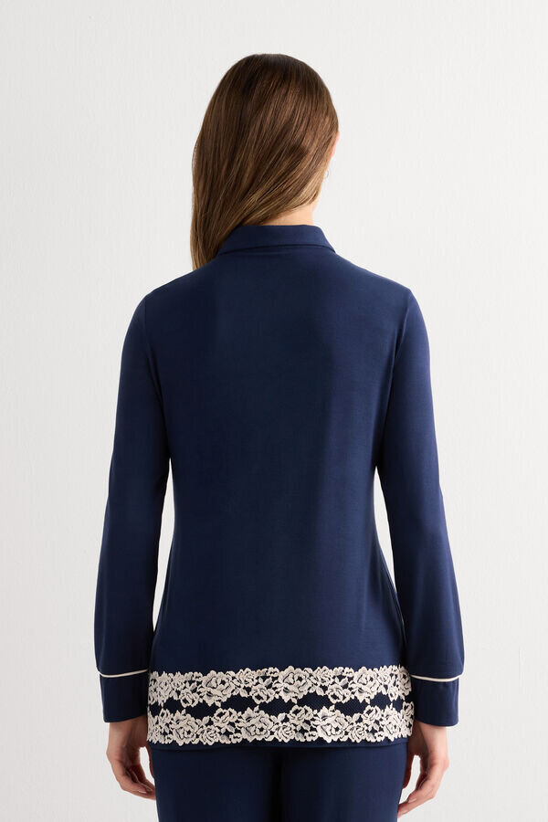 Cămașă cu nasturi Pretty Flowers din modal Cămașă cu nasturi Pretty Flowers din modal