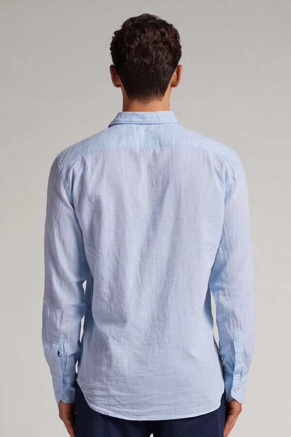 Cămașă din in și bumbac Cămașă din in și bumbac