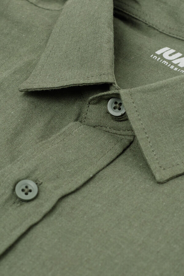 Cămașă din in și bumbac Cămașă din in și bumbac