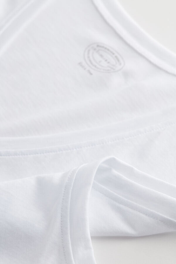 Maiou cu gât în V din bumbac extrafin superior Maiou cu gât în V din bumbac extrafin superior