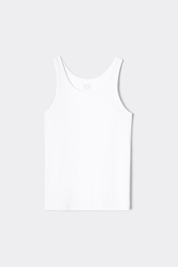 Maiou cu gât rotund din bumbac elastic superior Maiou cu gât rotund din bumbac elastic superior