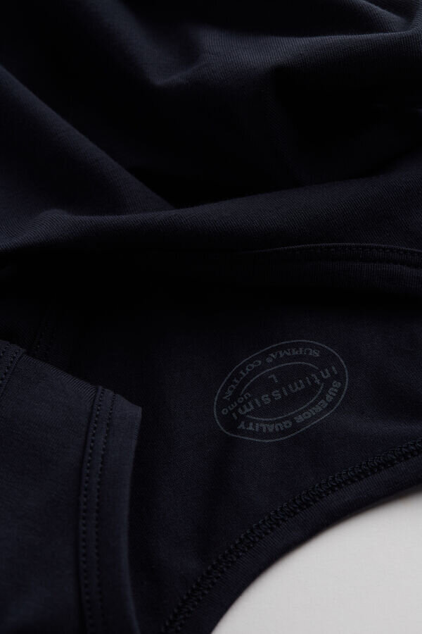 Maiou cu gât rotund din bumbac elastic superior Maiou cu gât rotund din bumbac elastic superior