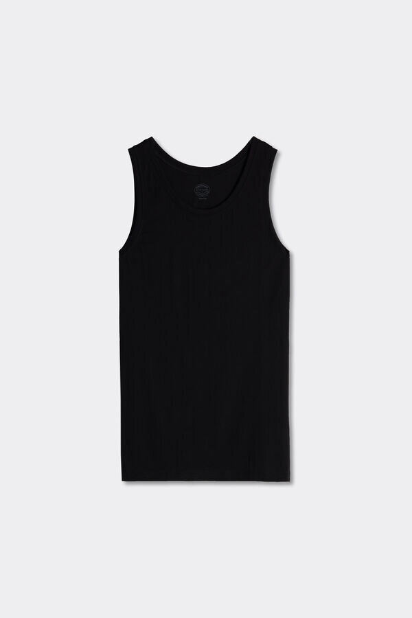 Maiou cu gât rotund din bumbac extrafin superior Maiou cu gât rotund din bumbac extrafin superior