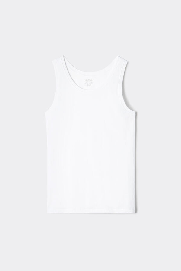 Maiou cu gât rotund din bumbac extrafin superior Maiou cu gât rotund din bumbac extrafin superior