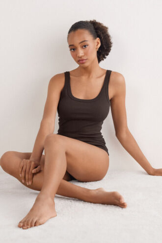 Maiou cu spate în formă de U din bumbac superior