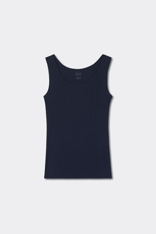 Maiou din bumbac cu gât rotund și margini nefinisate Maiou din bumbac cu gât rotund și margini nefinisate