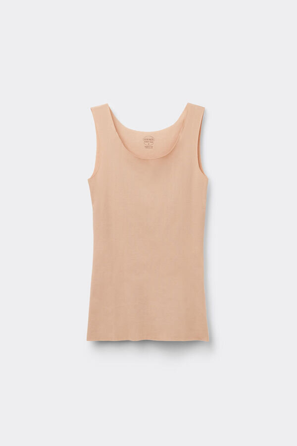 Maiou din bumbac cu gât rotund și margini nefinisate Maiou din bumbac cu gât rotund și margini nefinisate