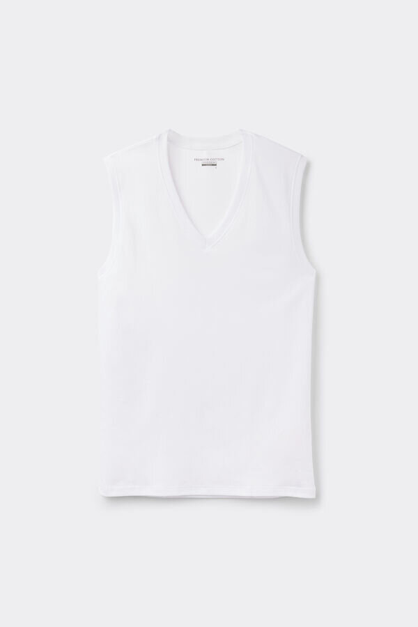 Maiou din bumbac mercerizat premium cu bretele late Maiou din bumbac mercerizat premium cu bretele late