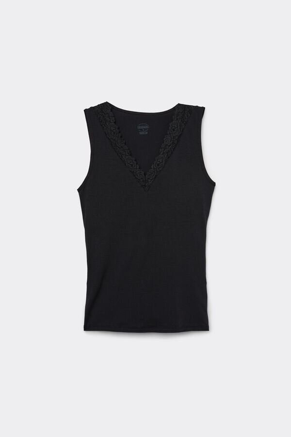 Maiou din modal și dantelă Pretty Flowers Maiou din modal și dantelă Pretty Flowers