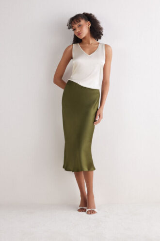 Maiou din mătase cu decolteu în V