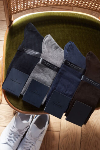 Șosete lungi din bumbac egiptean satinat