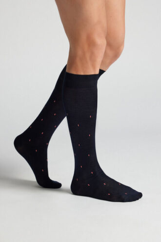 Șosete până la genunchi din bumbac Lisle