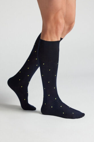 Șosete până la genunchi din bumbac Lisle