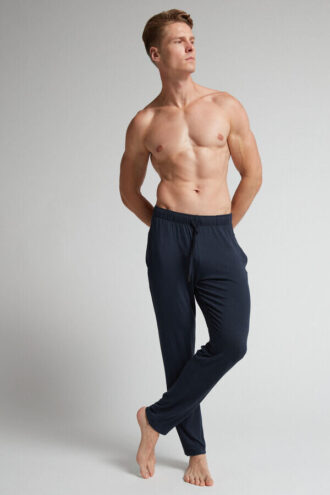 Pantaloni din mătase și modal