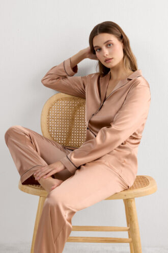 Pantaloni lungi din mătase