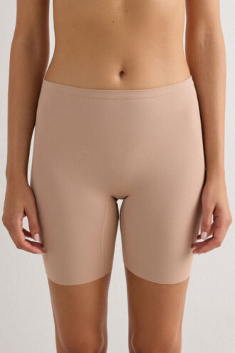 Pantaloni scurți din bumbac fără cusături, cu margini nefinisate