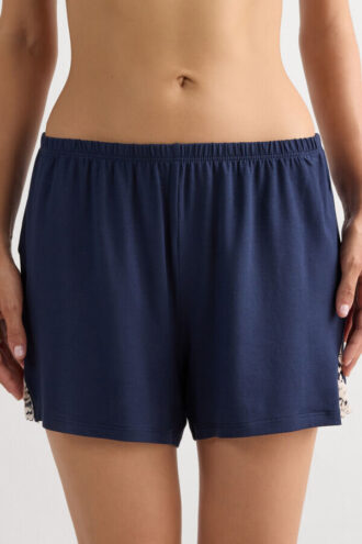 Pantaloni scurți din modal cu flori Pretty Flowers