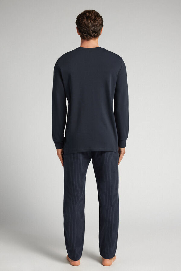Pijamale lungi din bumbac cu dungi Pijamale lungi din bumbac cu dungi